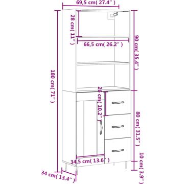 vidaXL-Hoge-kast-69,5x34x180-cm-bewerkt-hout-betongrijs