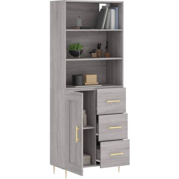 vidaXL-Hoge-kast-69,5x34x180-cm-bewerkt-hout-grijs-sonoma-eikenkleurig