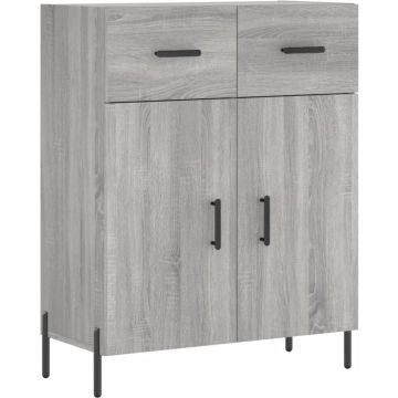 vidaXL Dressoir 69,5x34x90 cm bewerkt hout grijs sonoma eikenkleurig