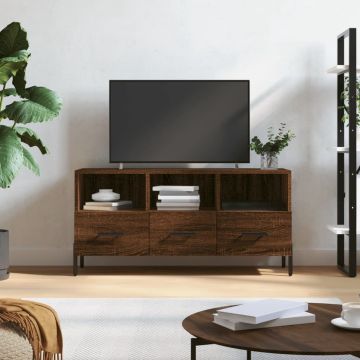 vidaXL Tv-meubel 102x36x50 cm bewerkt hout bruineikenkleurig