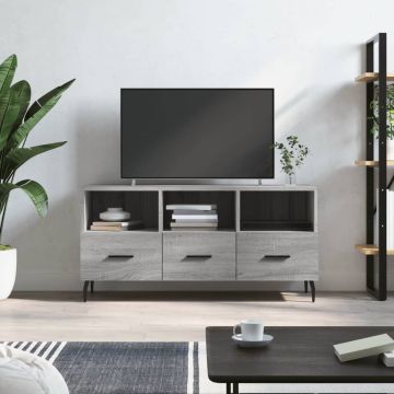 vidaXL Tv-meubel 102x36x50 cm bewerkt hout grijs sonoma eikenkleurig