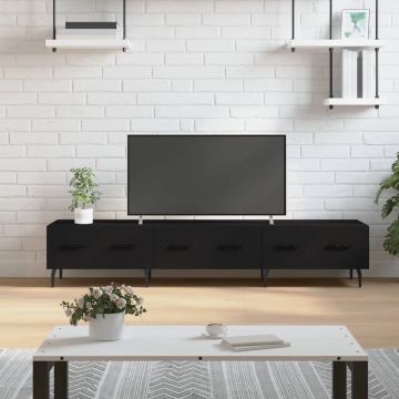 vidaXL Tv-meubel 150x36x30 cm bewerkt hout zwart