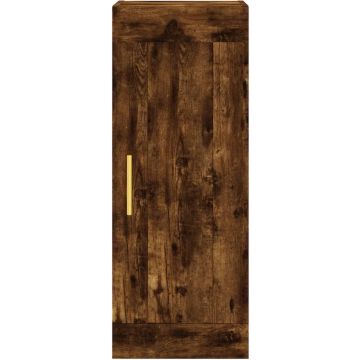 vidaXL Wandkast 34,5x34x90 cm bewerkt hout gerookt eikenkleurig