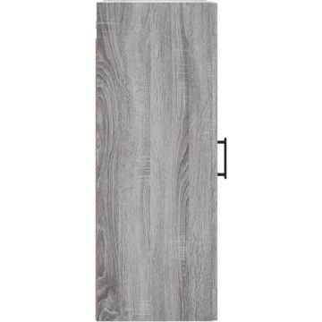 vidaXL Wandkast 34,5x34x90 cm bewerkt hout grijs sonoma eikenkleurig