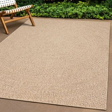 vidaXL Vloerkleed 80x150 cm voor binnen en buiten jute look