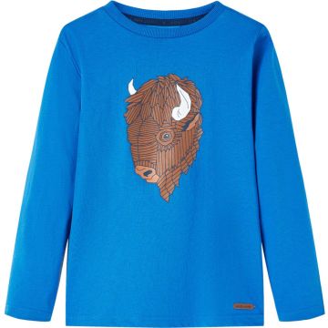 vidaXL-Kindershirt-met-lange-mouwen-runderprint-92-kobaltblauw