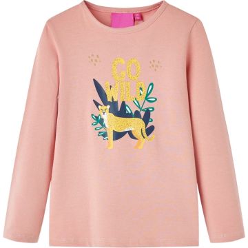 vidaXL-Kindershirt-met-lange-mouwen-dierenprint-92-lichtroze