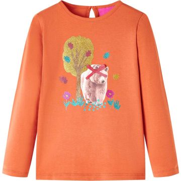 vidaXL-Kindershirt-met-lange-mouwen-104-oranjebruin