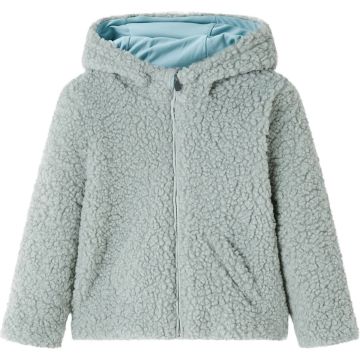 vidaXL-Kinderjas-met-capuchon-teddy-116-kunstvacht-mintkleurig