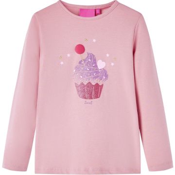 vidaXL-Kindershirt-met-lange-mouwen-ijsjesprint-92-lichtroze