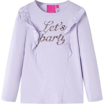 vidaXL-Kindershirt-met-lange-mouwen-glitterprint-92-lichtlila