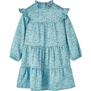 vidaXL-Kinderjurk-met-lange-mouwen-116-blauw