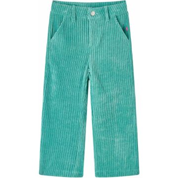 vidaXL-Kinderbroek-92-ribfluweel-mintgroen