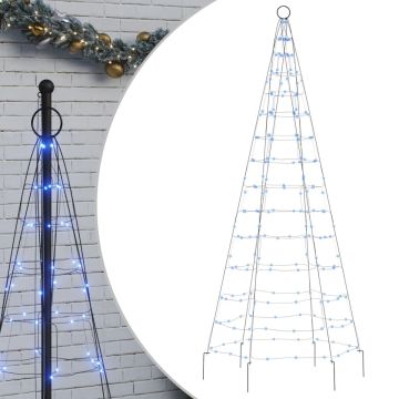 vidaXL-Lichtkegel-aan-vlaggenmast-200-blauwe-LED's-180-cm