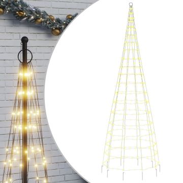 vidaXL-Lichtkegel-aan-vlaggenmast-550-warmwitte-LED's-300-cm