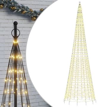 vidaXL-Lichtkegel-aan-vlaggenmast-1534-warmwitte-LED's-500-cm