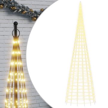 vidaXL-Lichtkegel-aan-vlaggenmast-3000-warmwitte-LED's-800-cm