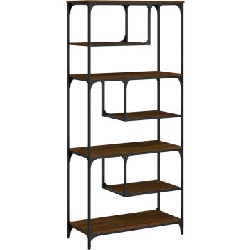 vidaXL-Boekenkast-81x36x176-cm-bewerkt-hout-bruin-eikenkleur