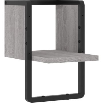 vidaXL-Wandschap-met-stang-20x25x30-cm-grijs-sonoma-eikenkleurig