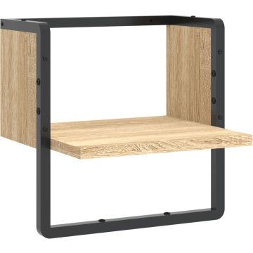 vidaXL-Wandschap-met-stang-30x25x30-cm-sonoma-eikenkleurig