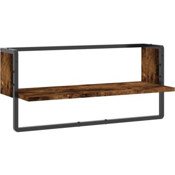 vidaXL-Wandschap-met-stang-65x25x30-cm-gerookt-eikenkleurig