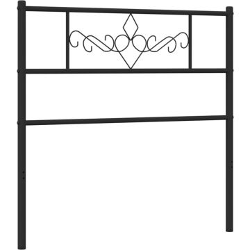 vidaXL-Hoofdbord-100-cm-metaal-zwart