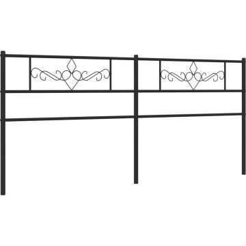 vidaXL-Hoofdbord-193-cm-metaal-zwart