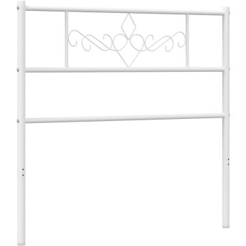 vidaXL-Hoofdbord-100-cm-metaal-wit