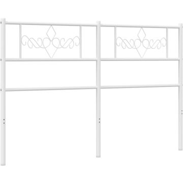 vidaXL-Hoofdbord-120-cm-metaal-wit