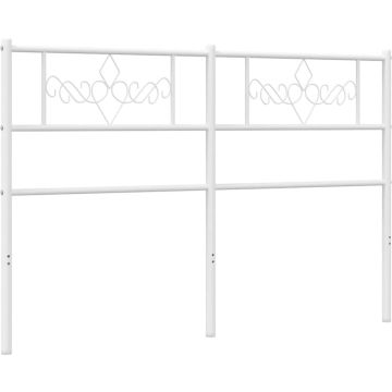 vidaXL-Hoofdbord-140-cm-metaal-wit