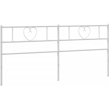 vidaXL-Hoofdbord-200-cm-metaal-wit