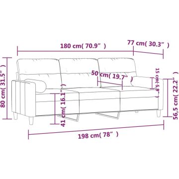 vidaXL-Driezitsbank-met-sierkussens-180-cm-stof-wijnrood