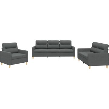 vidaXL-3-delige-Loungeset-met-kussens-stof-donkergrijs