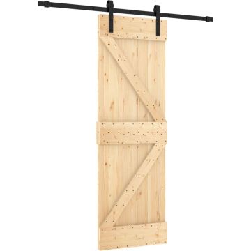 vidaXL-Schuifdeur-met-beslag-70x210-cm-massief-grenenhout