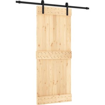 vidaXL-Schuifdeur-met-beslag-85x210-cm-massief-grenenhout