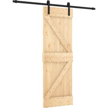 vidaXL-Schuifdeur-met-beslag-70x210-cm-massief-grenenhout