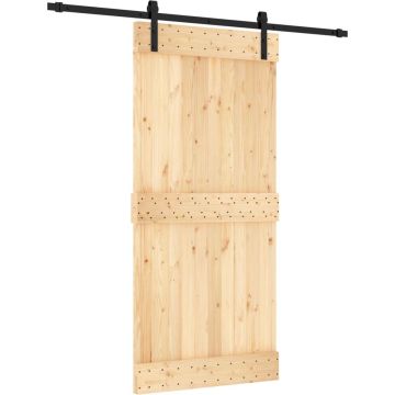 vidaXL-Schuifdeur-met-beslag-95x210-cm-massief-grenenhout