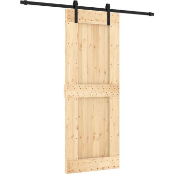 vidaXL-Schuifdeur-met-beslag-80x210-cm-massief-grenenhout