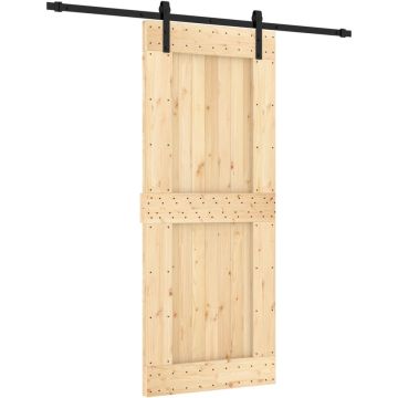 vidaXL-Schuifdeur-met-beslag-85x210-cm-massief-grenenhout