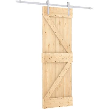 vidaXL-Schuifdeur-met-beslag-70x210-cm-massief-grenenhout