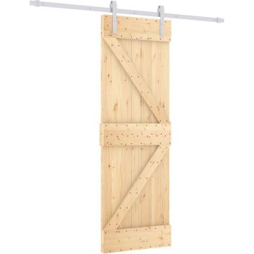 vidaXL-Schuifdeur-met-beslag-70x210-cm-massief-grenenhout