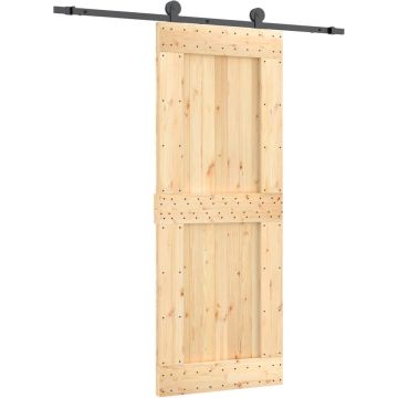 vidaXL-Schuifdeur-met-beslag-80x210-cm-massief-grenenhout