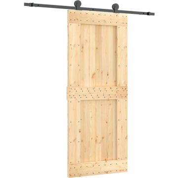 vidaXL-Schuifdeur-met-beslag-85x210-cm-massief-grenenhout