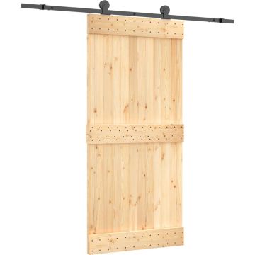 vidaXL-Schuifdeur-met-beslag-95x210-cm-massief-grenenhout