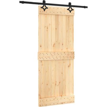 vidaXL-Schuifdeur-met-beslag-85x210-cm-massief-grenenhout