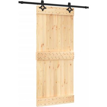 vidaXL-Schuifdeur-met-beslag-90x210-cm-massief-grenenhout