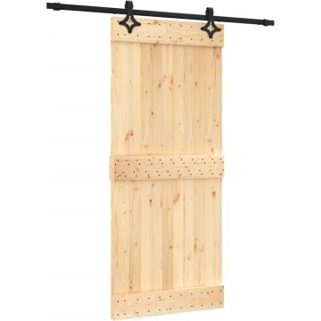 vidaXL-Schuifdeur-met-beslag-90x210-cm-massief-grenenhout