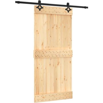 vidaXL-Schuifdeur-met-beslag-95x210-cm-massief-grenenhout