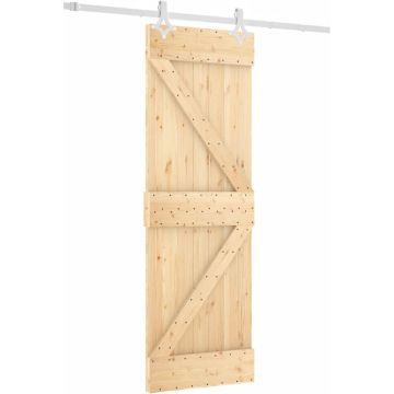 vidaXL-Schuifdeur-met-beslag-70x210-cm-massief-grenenhout