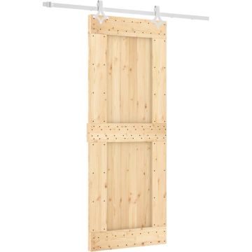 vidaXL-Schuifdeur-met-beslag-80x210-cm-massief-grenenhout